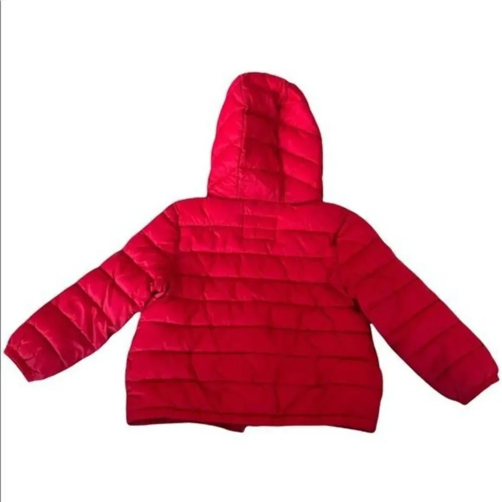 Old Navy Red Puffer Hooded Jacket Toddler 2T
